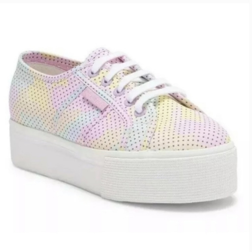 Superga Pastel Tye Dye Platform Sneaker Sz 8/38